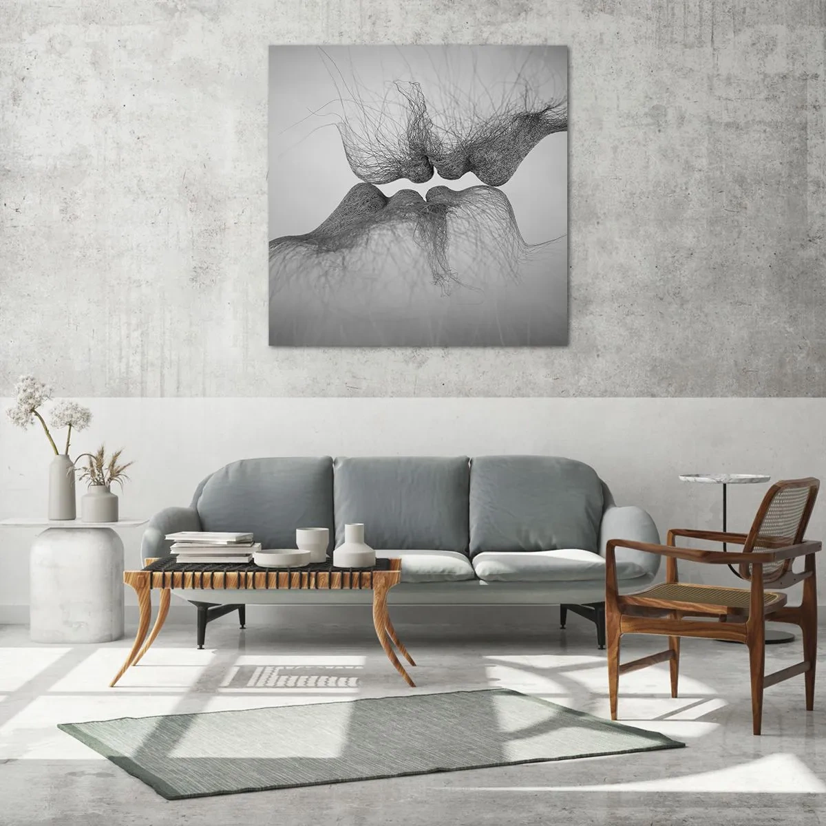 Glass picture - Kiss of the Wind - 70x70 cm