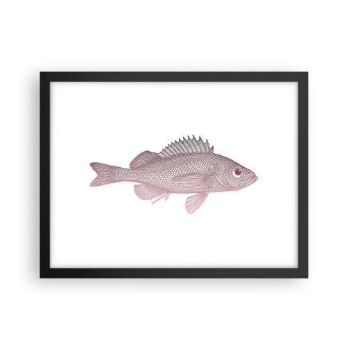 Poster in black frame - Big-eyed Fish - 40x30 cm