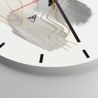 Clock face with lines