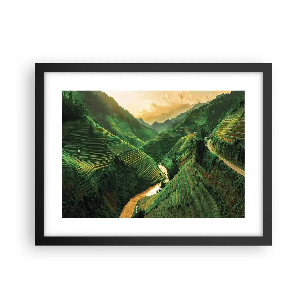 Poster in black frame - Vietnamese Valley - 40x30 cm
