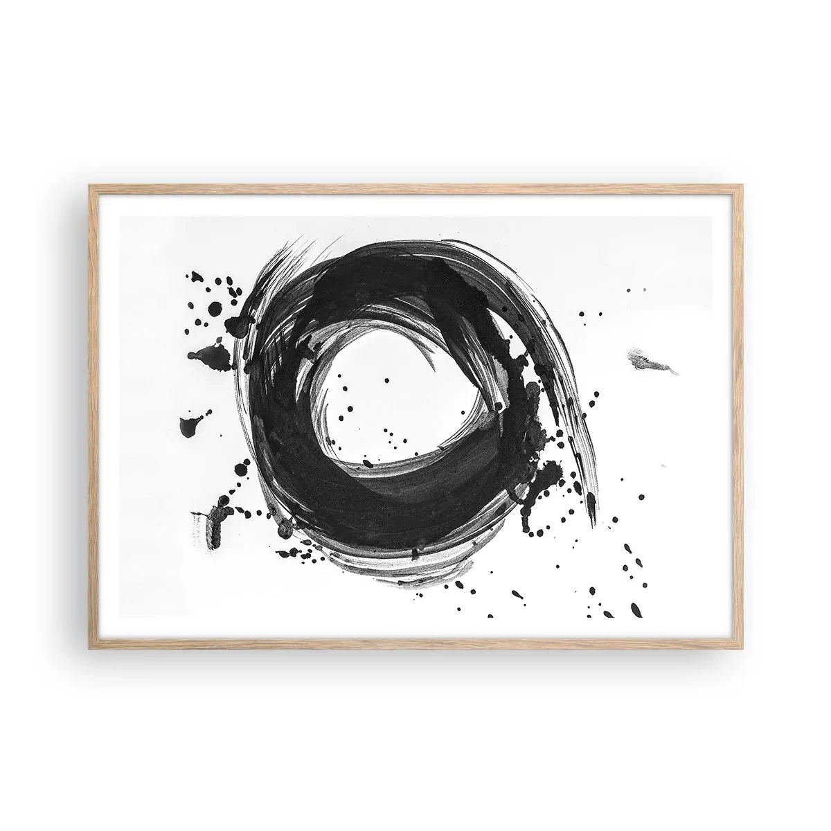 Poster in light oak frame - Whirl of Creation - 100x70 cm