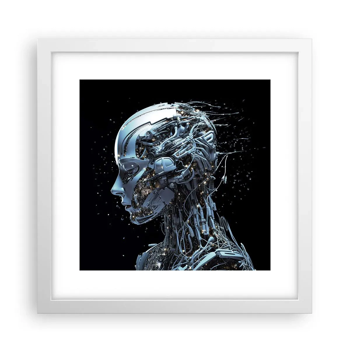 Poster in white frmae - Technology Is a Woman - 30x30 cm
