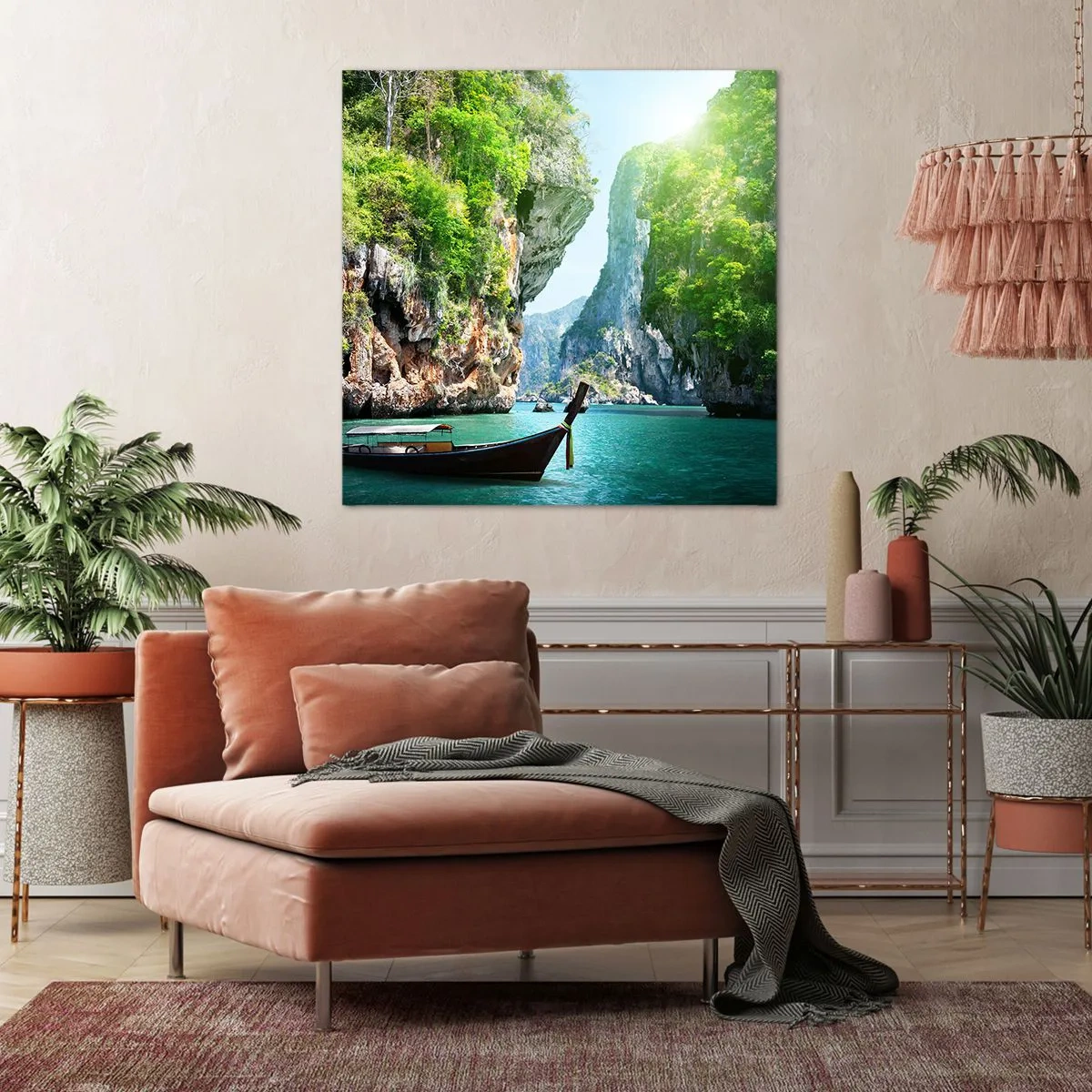Canvas picture - Invitation for an Exotic Trip - 70x70 cm