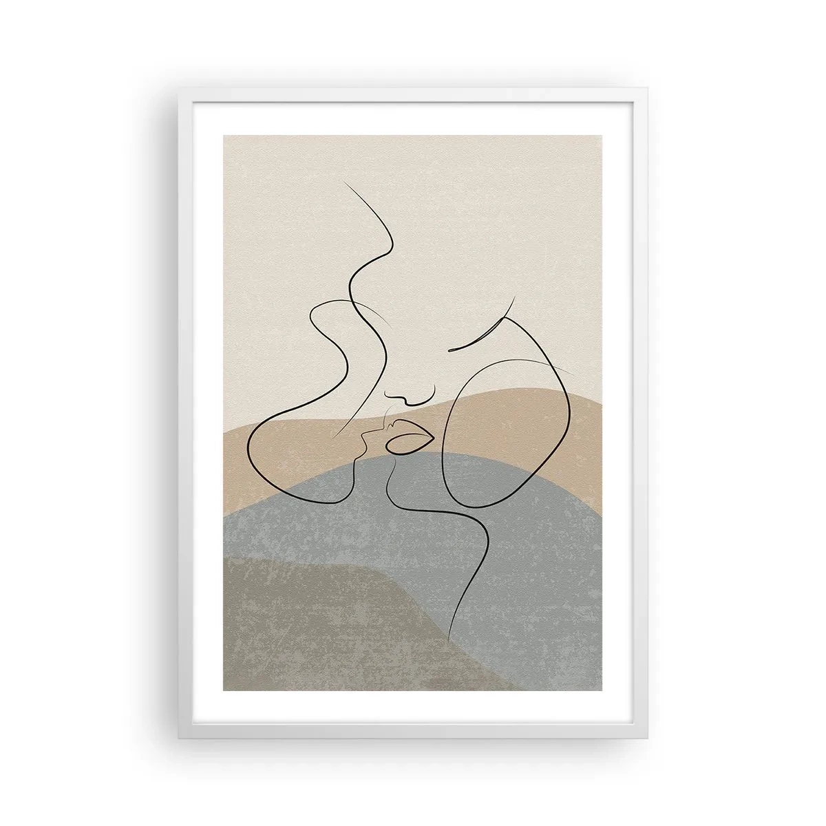 Poster in white frmae - Like with a Paintbrush Stroke - 50x70 cm