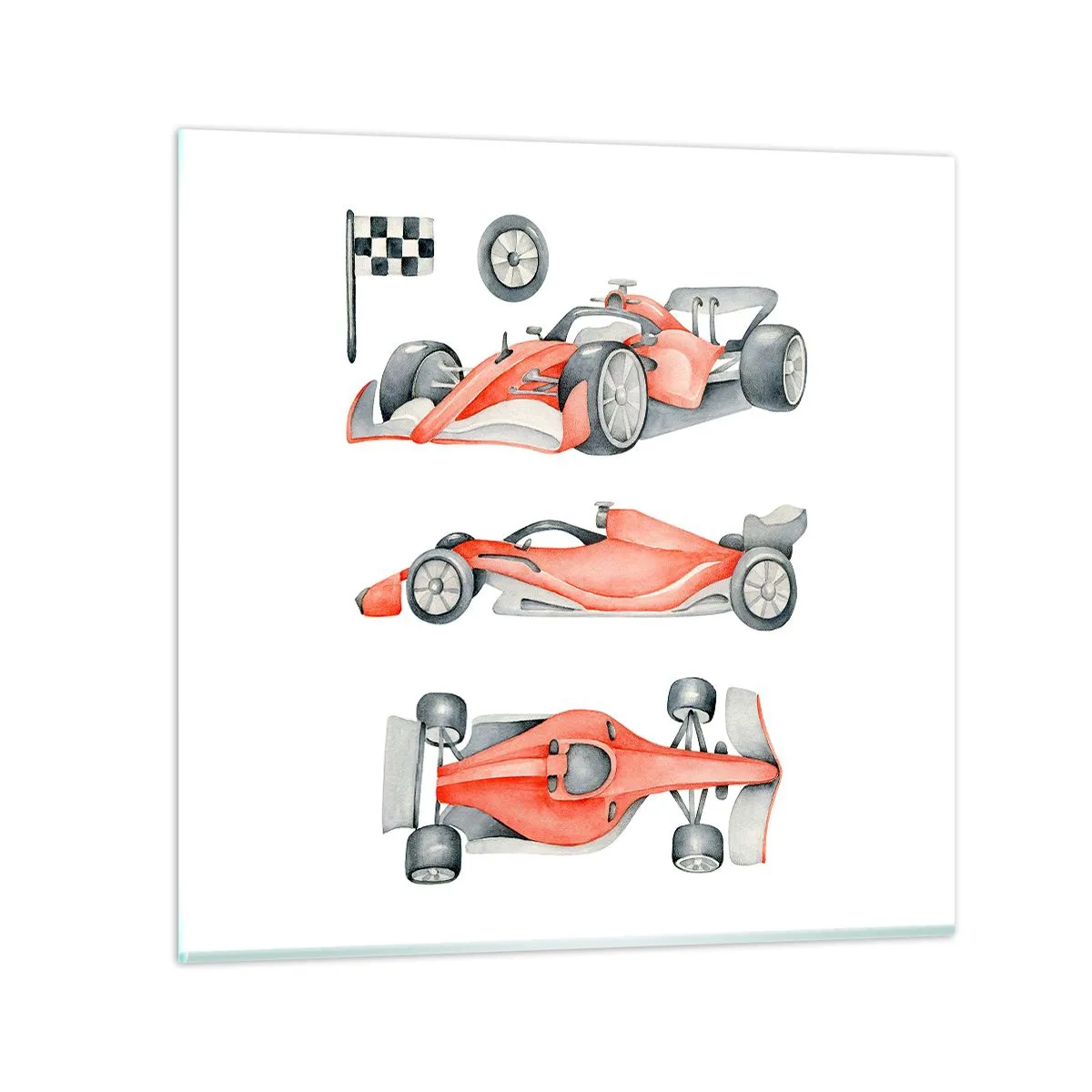 Glass picture - Race for the Dreams - 50x50 cm