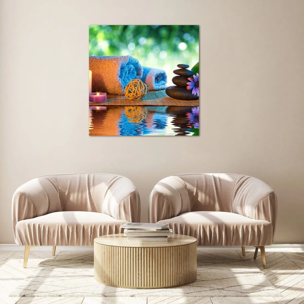 Glass picture - Time for the Body - 40x40 cm