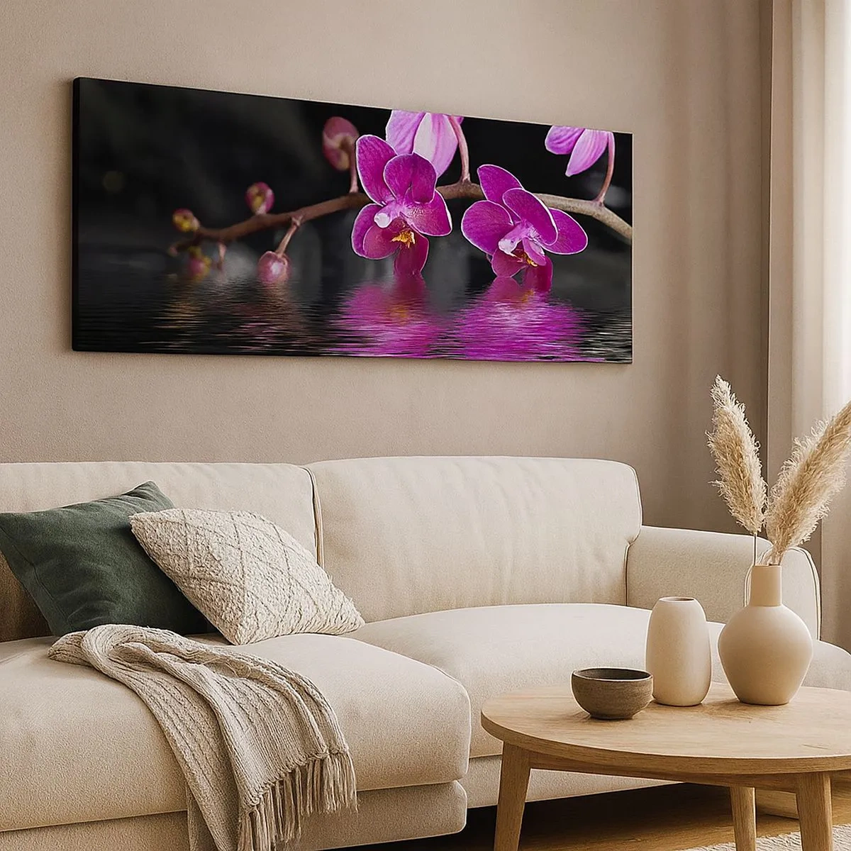 Canvas picture - Lilac Reflection of Beauty - 100x40 cm