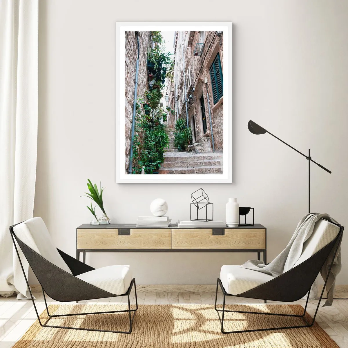 Poster in white frmae - Charm of Old Town - 40x50 cm