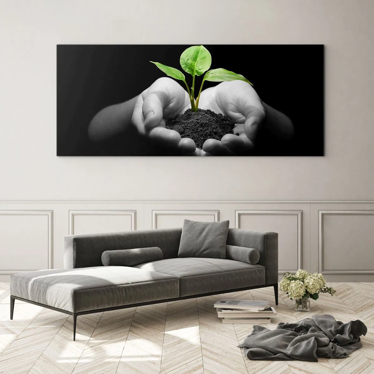 Glass picture - I Love Nature, I Protect It - 100x40 cm