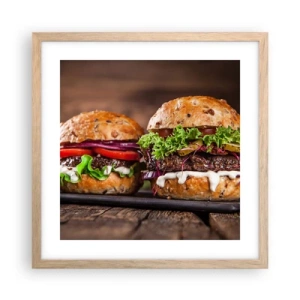 Poster in light oak frame - American Dream - 40x40 cm