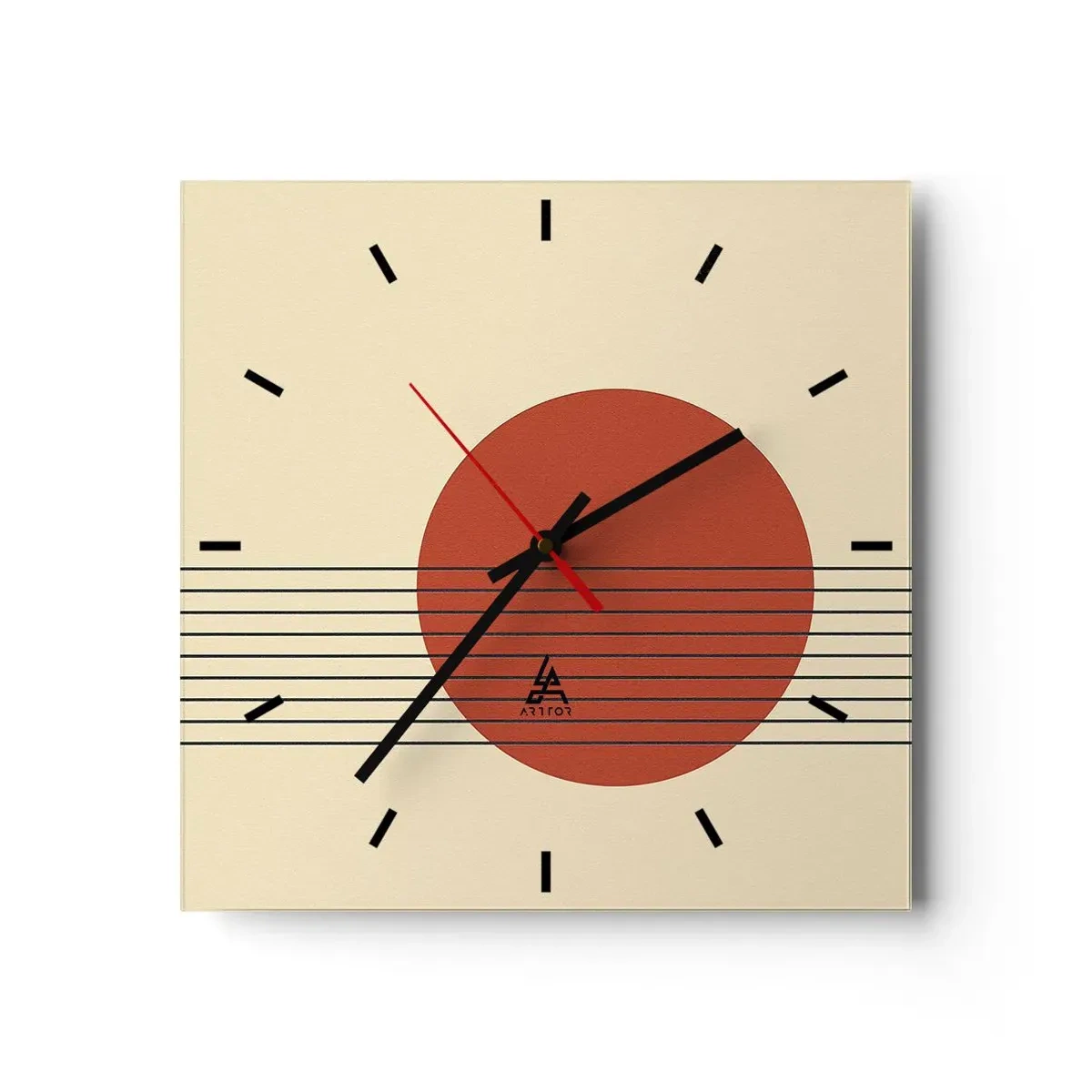Wall clock - Clock on glass - Around and Beoynd - 30x30 cm