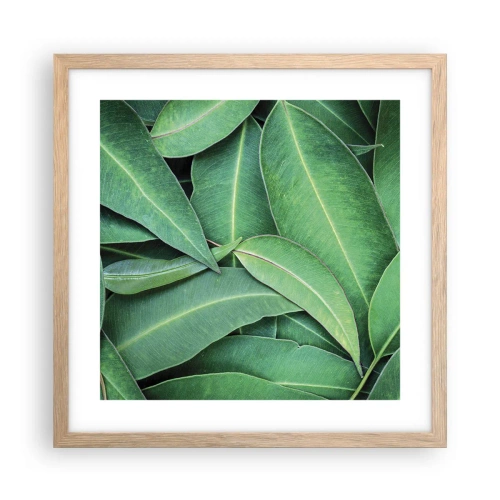 Poster in light oak frame - Juicy and Fresh - 40x40 cm