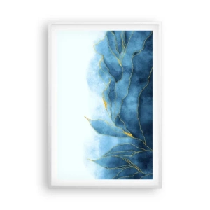 Poster in white frmae - Blue In Gold - 61x91 cm