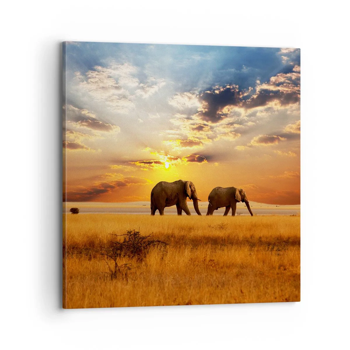 Canvas picture - Family Walk - 70x70 cm