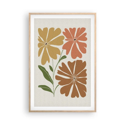 Poster in light oak frame - Nature and Geometry - 61x91 cm