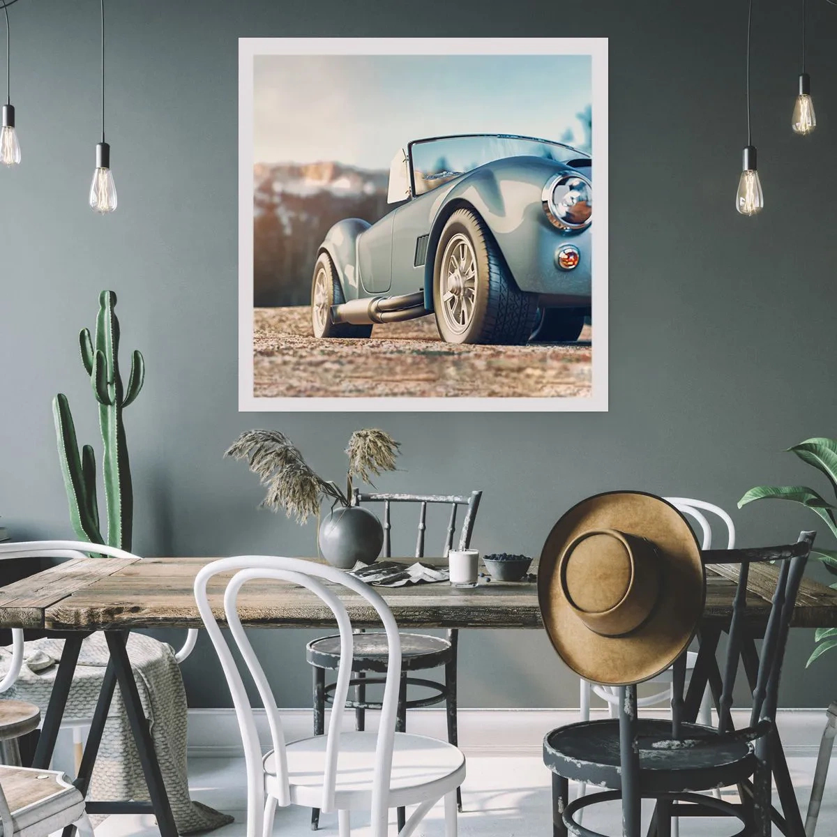 Poster - Styel Is What Counts - 60x60 cm