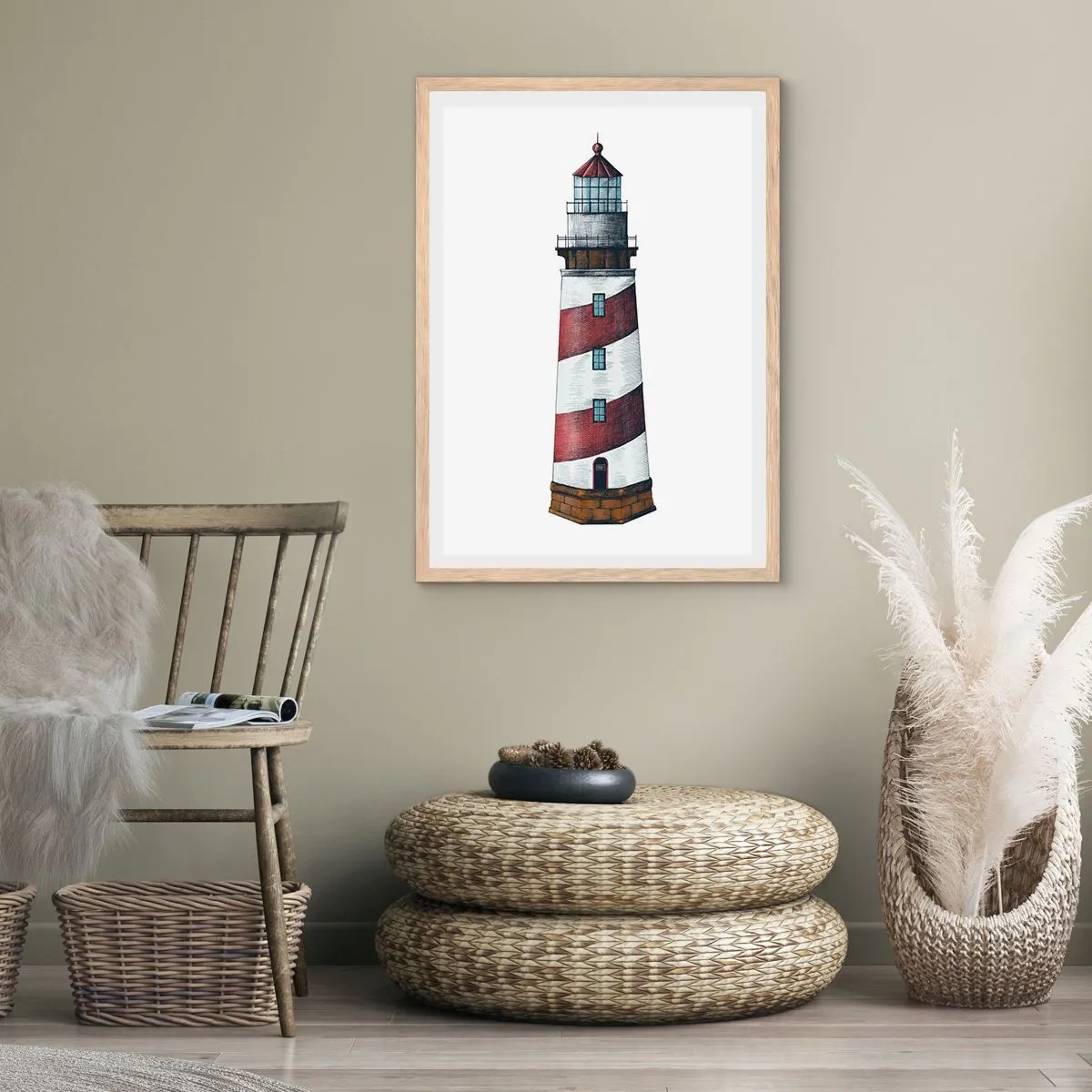 Poster in light oak frame - Always on Guard - 40x50 cm