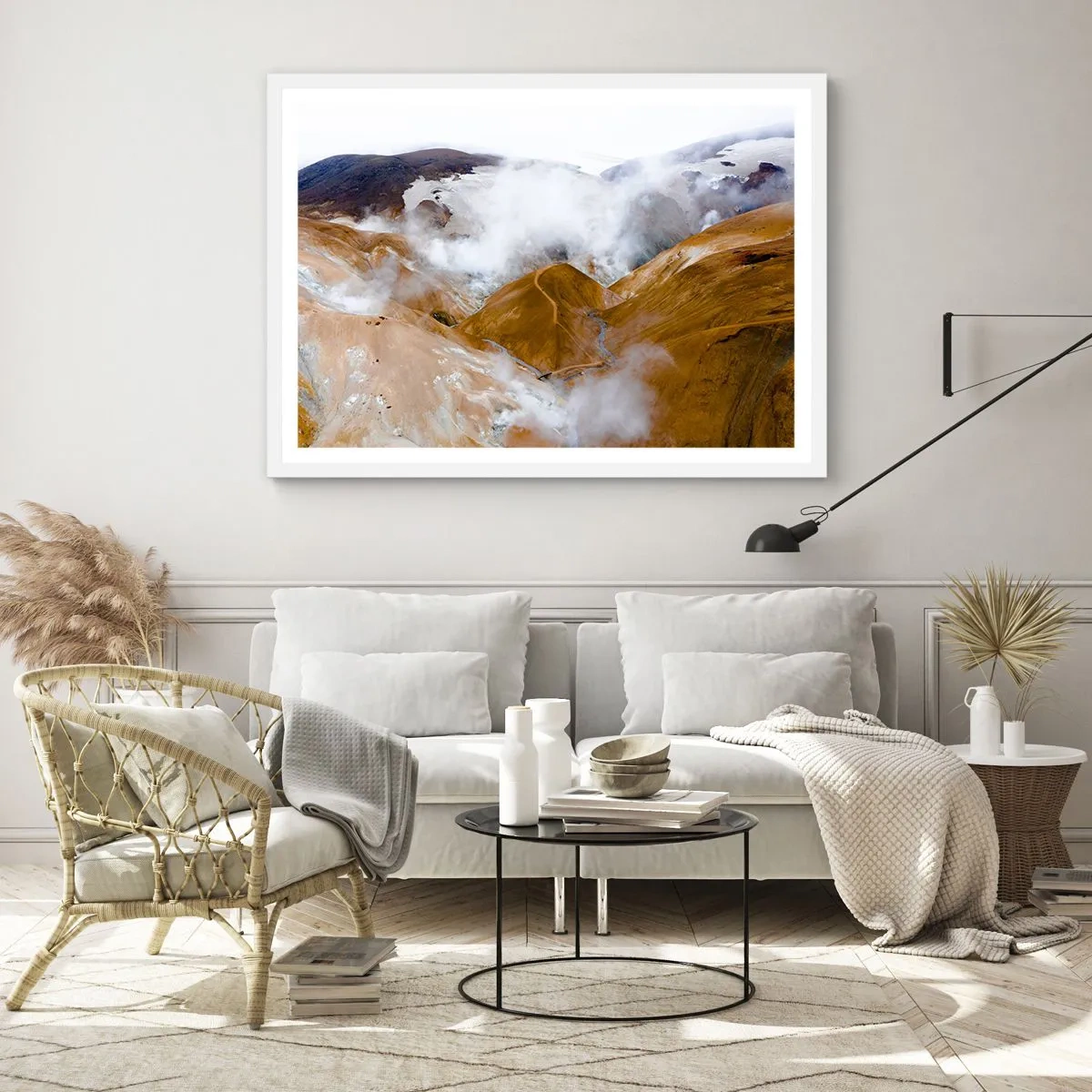 Poster in white frmae - Severe Beauty of Iceland - 40x30 cm