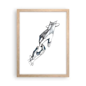 Poster in light oak frame - Good Gesture - 30x40 cm