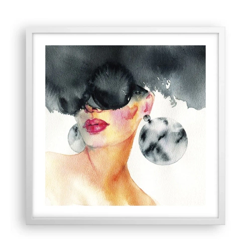 Poster in white frmae - Secret of Elegance - 50x50 cm