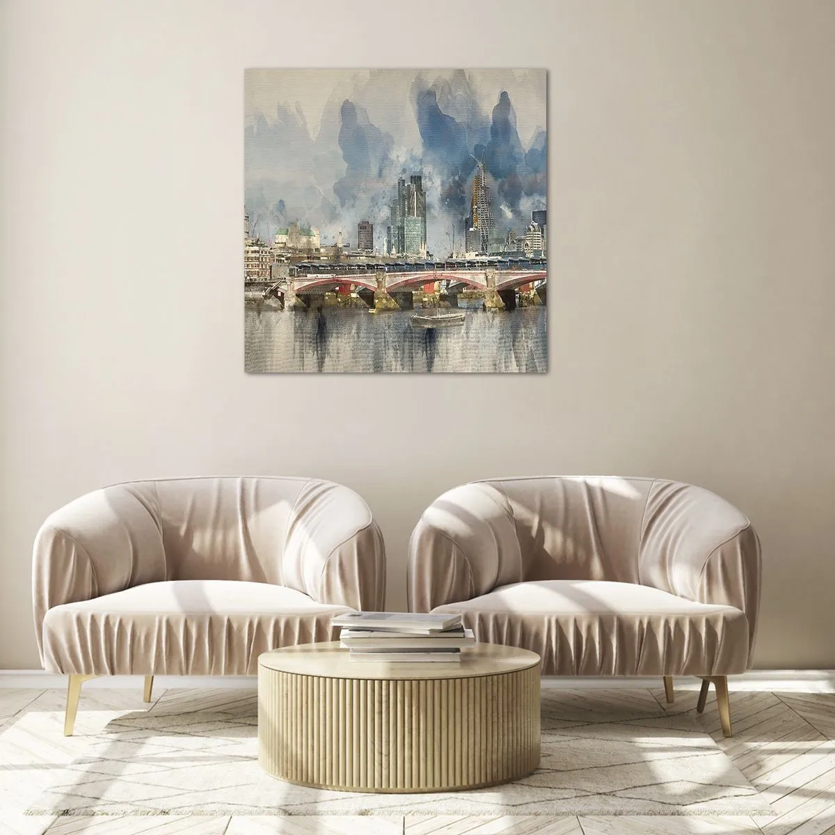 Glass picture - London in Its Beauty - 30x30 cm