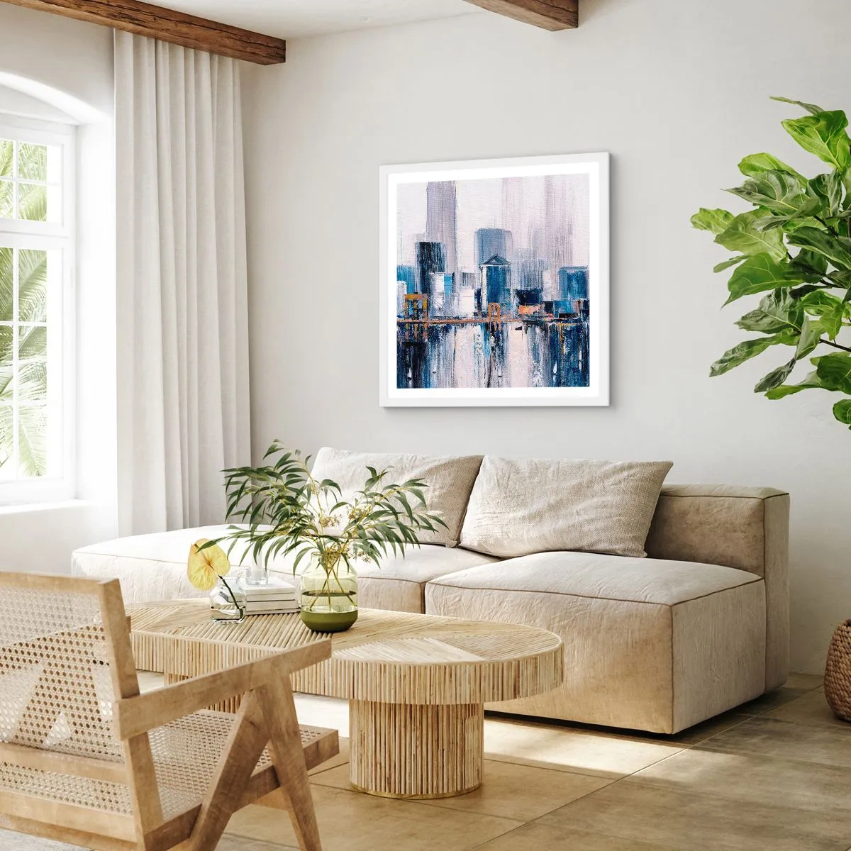 Poster in white frmae - New York Impression - 50x50 cm