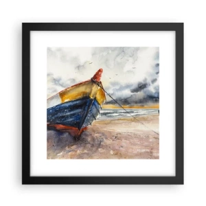 Poster in black frame - Rest On the Shore - 30x30 cm