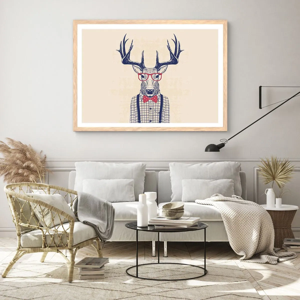 Poster in light oak frame - Fun Extravagance - 91x61 cm