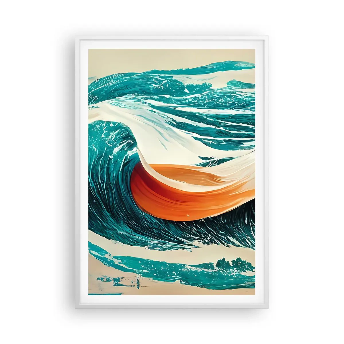 Poster in white frmae - Surfer's Dream - 70x100 cm