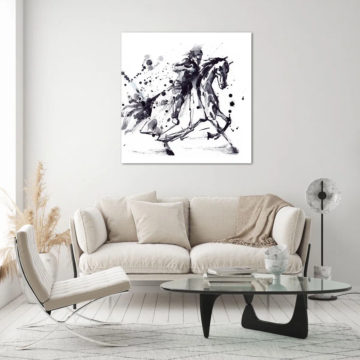 Glass picture - Black Knight - 60x60 cm