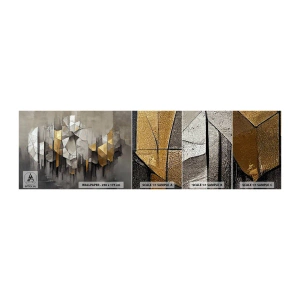 Photo Wallpaper Sample Self-Adhesive Deluxe Sticker - Composition of Ice and Light - Abstraction, Piece, Art Deco - 100x30 cm