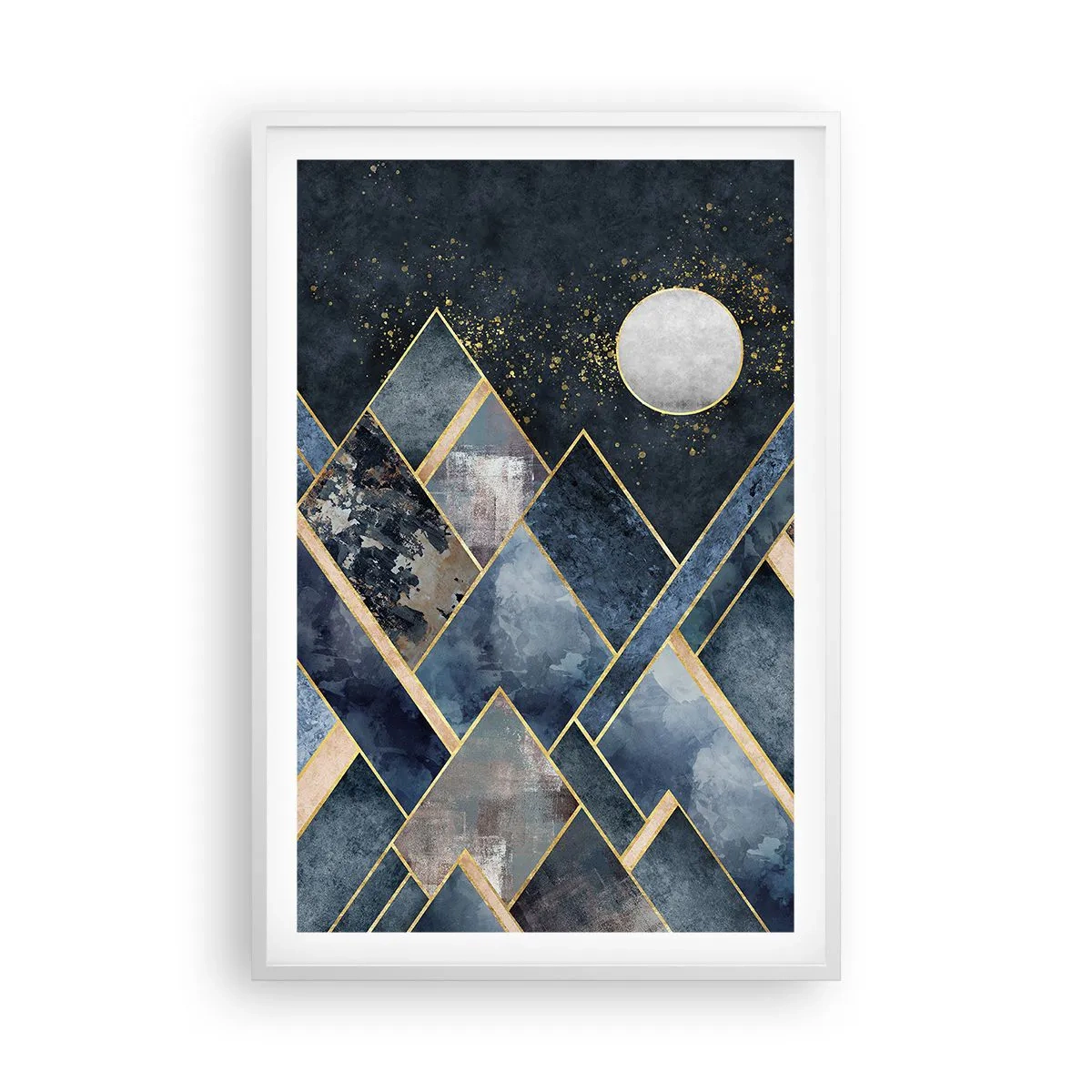 Poster in white frmae - Geometrical Landscape - 61x91 cm