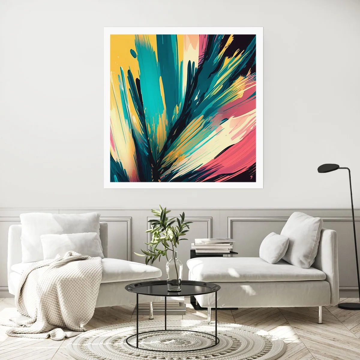 Poster - Composition -Explosion of Joy - 40x40 cm