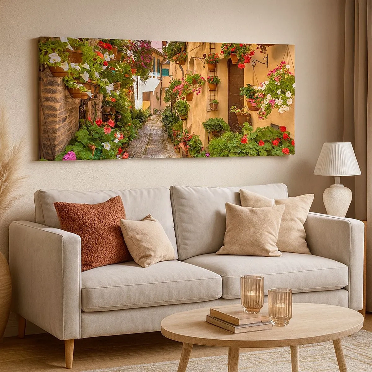 Canvas picture - Italian Back Street - 100x40 cm