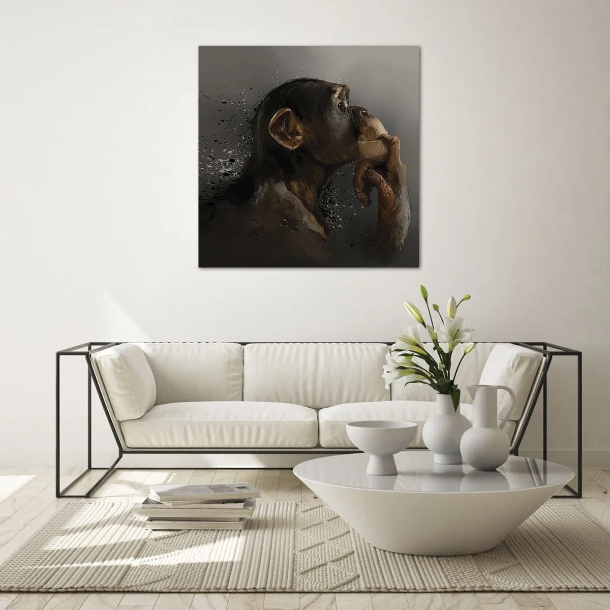 Glass picture - Certainly a Thinker - 60x60 cm