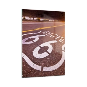 Glass picture - Famous Route 66 - 50x70 cm