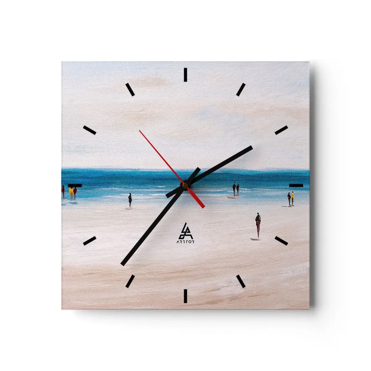 Wall clock - Clock on glass - Natural Need - 40x40 cm