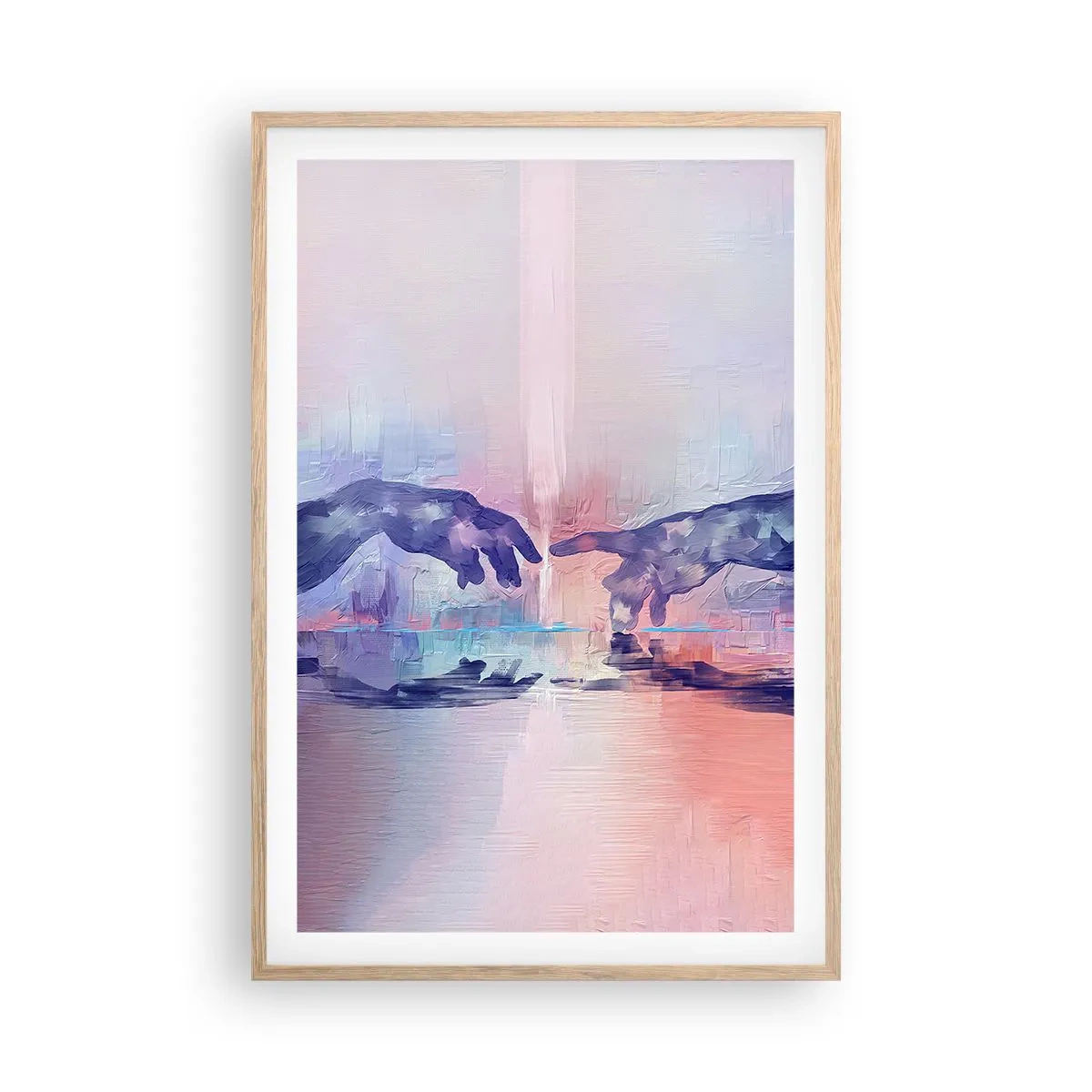 Poster in light oak frame - Godly Spark of Life - 61x91 cm