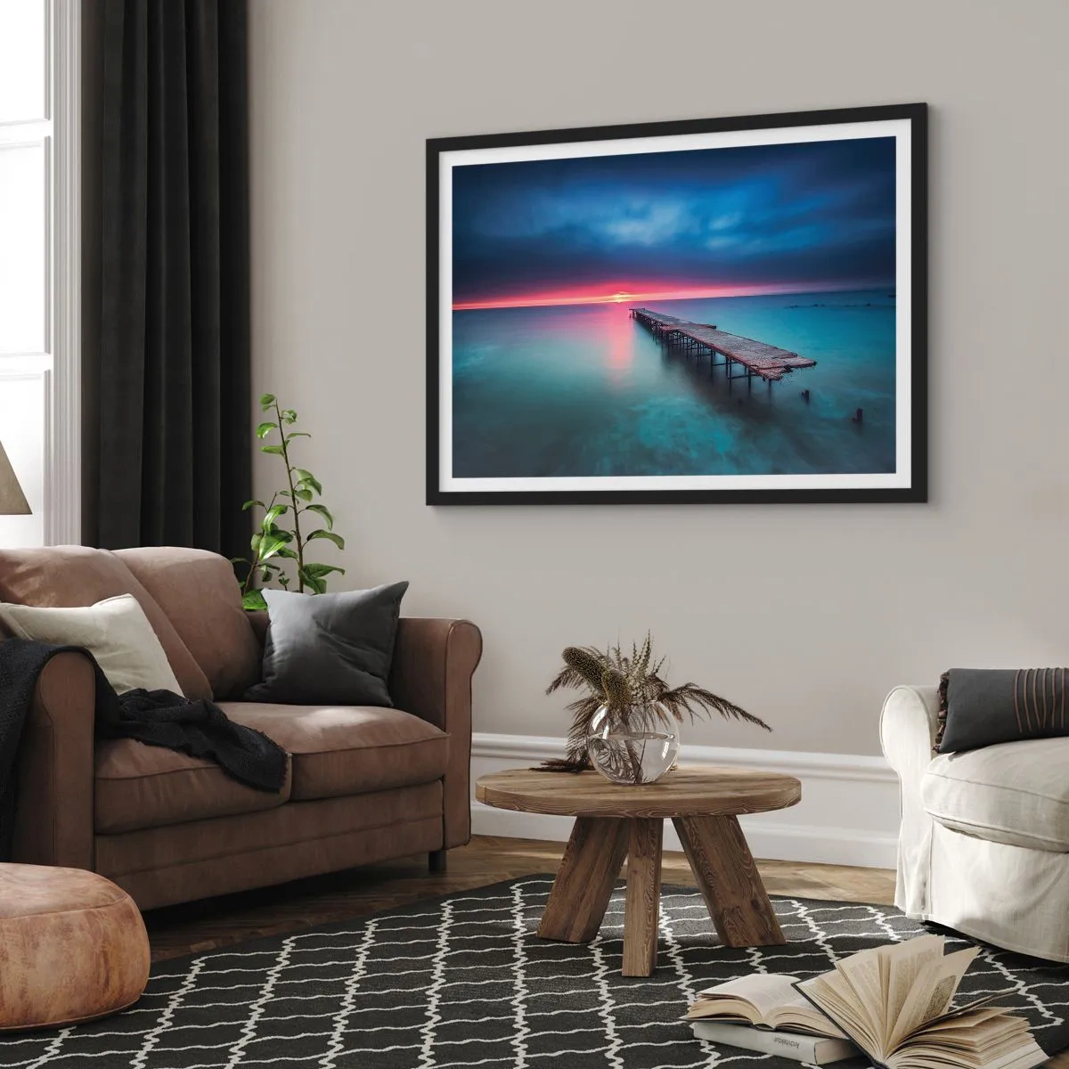 Poster in black frame - Between Heaven and Earth - 91x61 cm