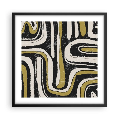 Poster in black frame - Compositions: Tracks and Alleys - 50x50 cm