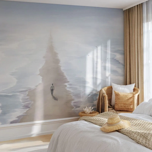 Custom Wallpaper Premium Canvas - Bright Future - Sea, Bright, Beach