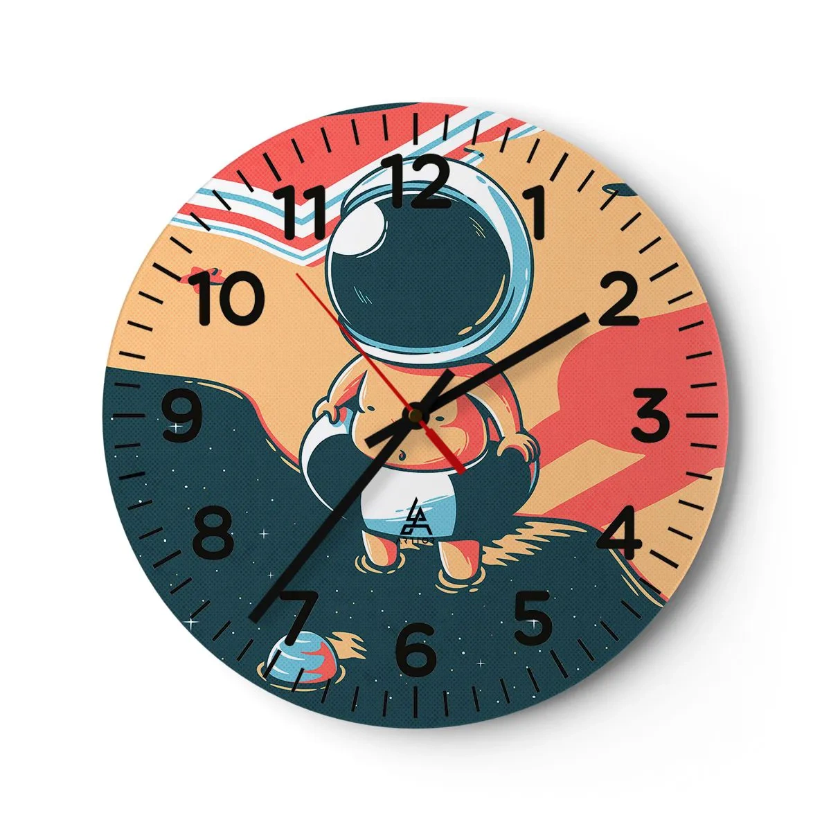 Wall clock - Clock on glass - From a Different Perspective - 30x30 cm