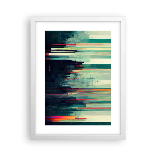 Poster in white frmae - Futuristic City - 30x40 cm