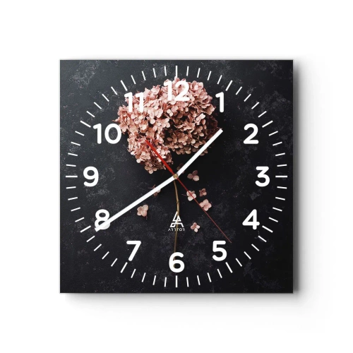 Wall clock - Clock on glass - Trully Romantic Sign - 40x40 cm