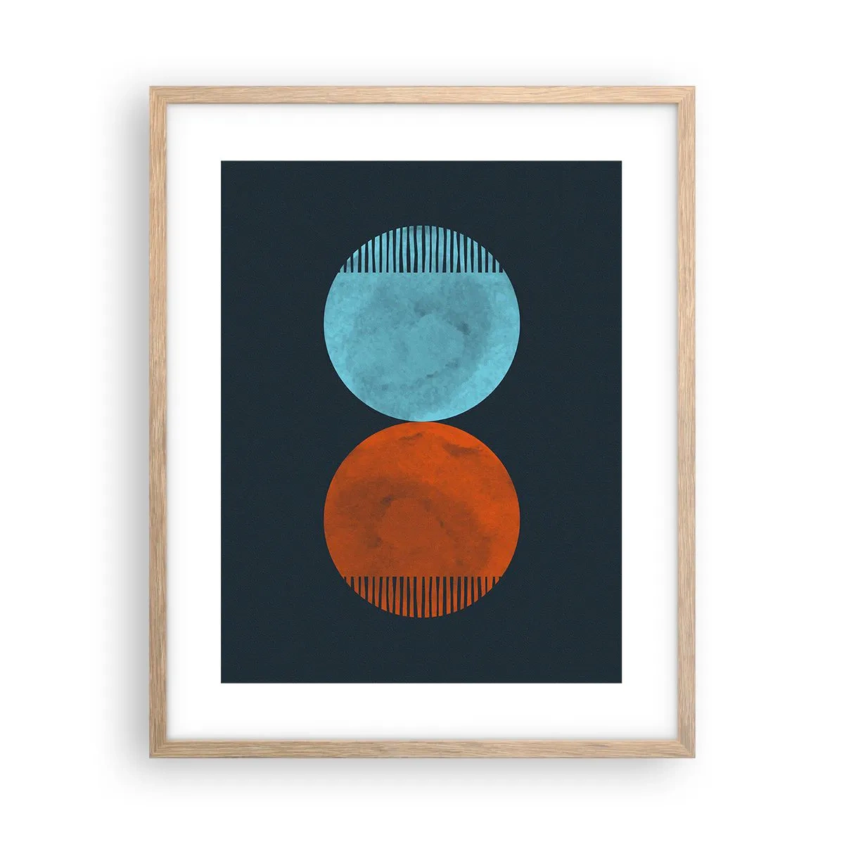 Poster in light oak frame - Only Geometry? - 40x50 cm