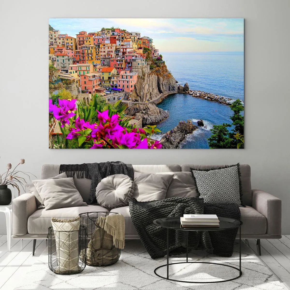 Glass picture - Laughing City - 100x70 cm