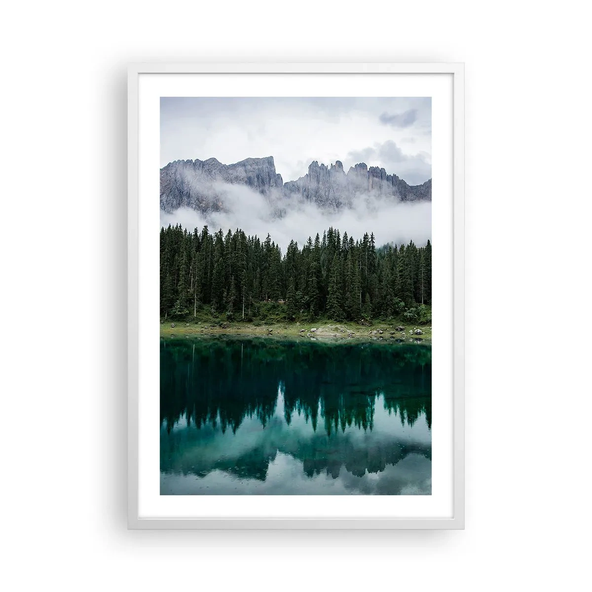 Poster in white frmae - Quiet Please, Let's Not Wake Up Still Waters - 50x70 cm