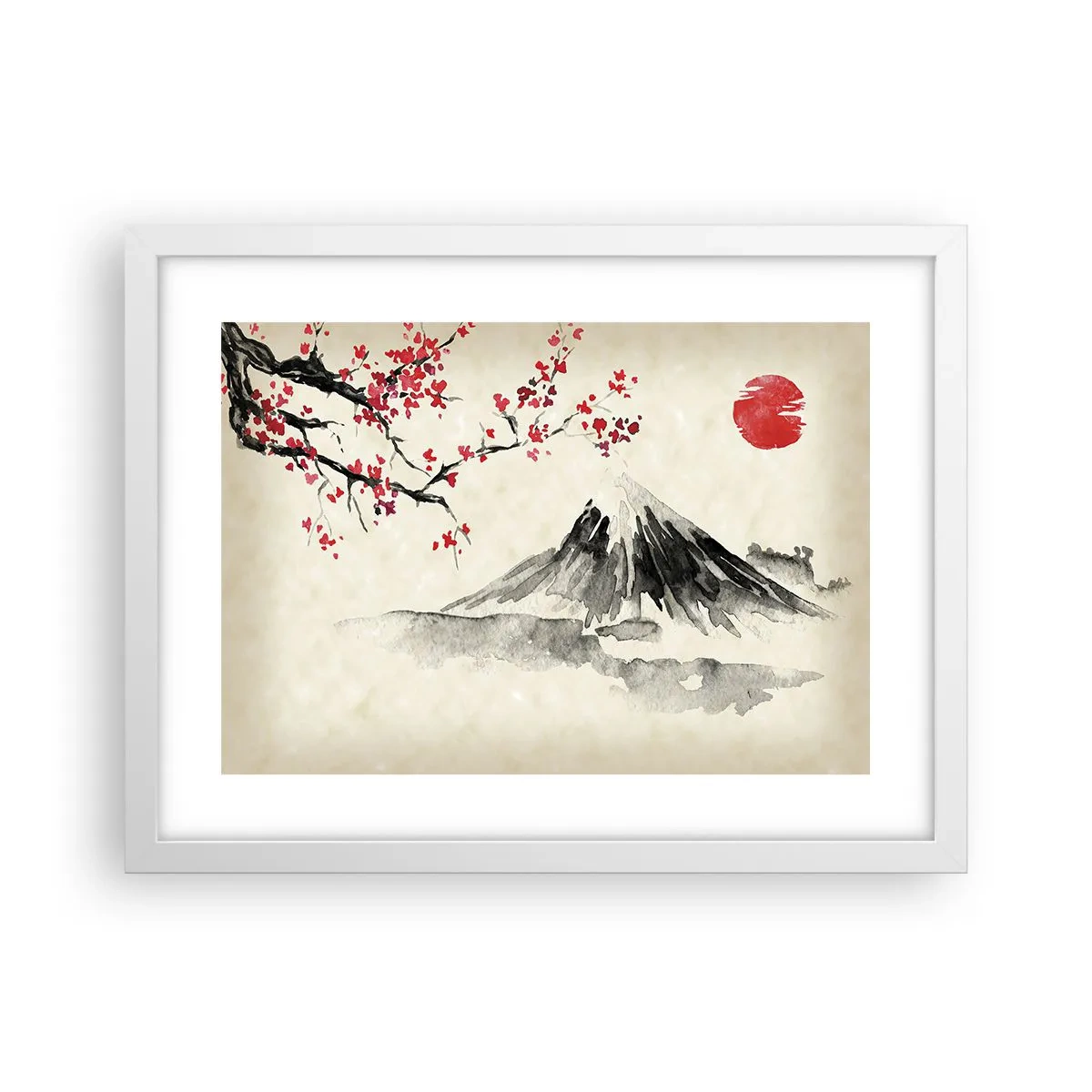 Poster in white frmae - Love Japan - 40x30 cm