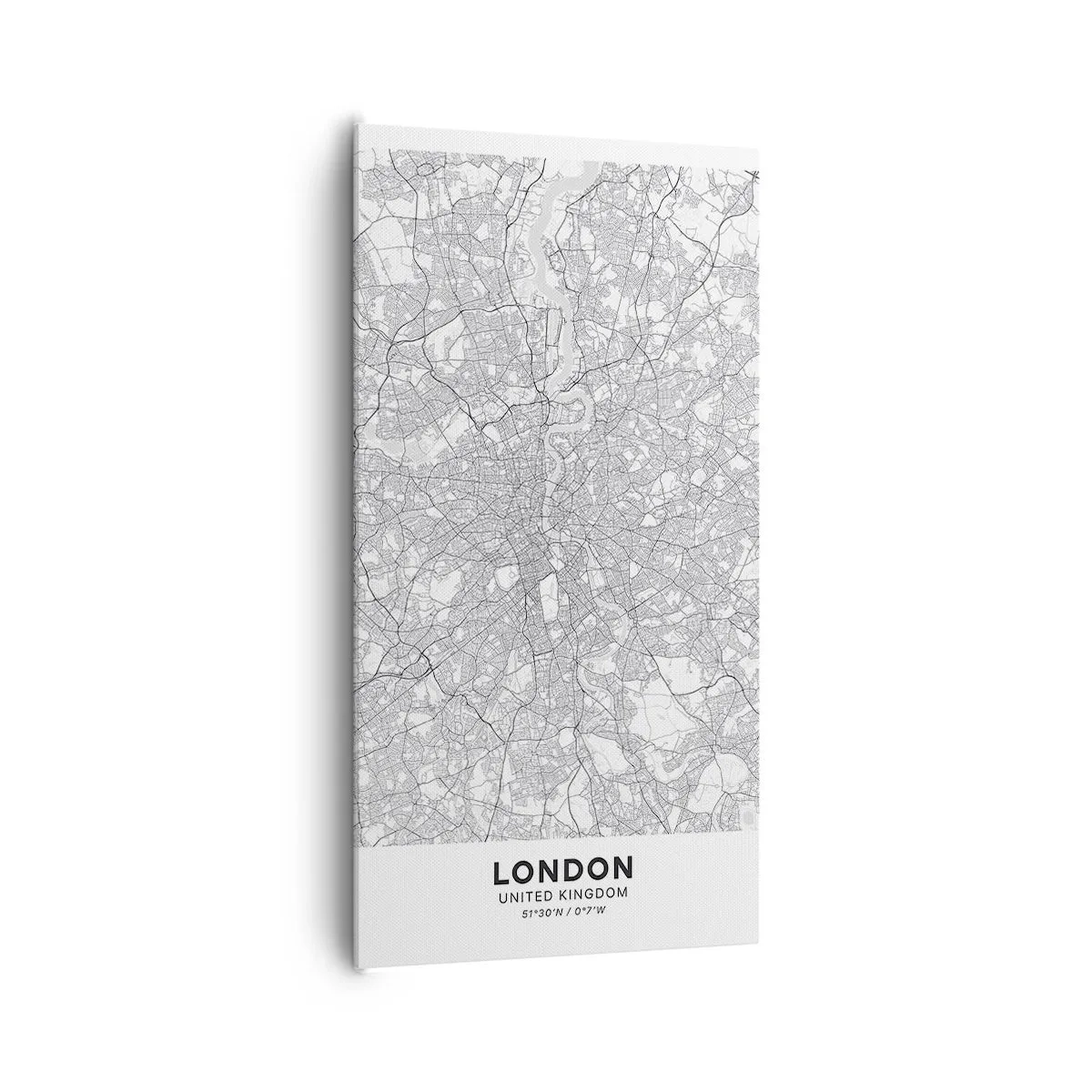 Canvas picture - Map of London Maze - 65x120 cm
