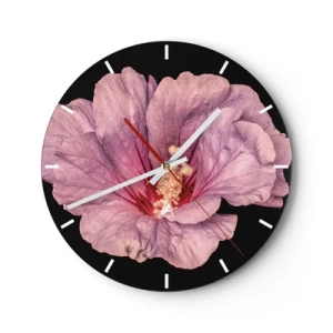 Wall clock - Clock on glass - Straight from the Heart - 40x40 cm